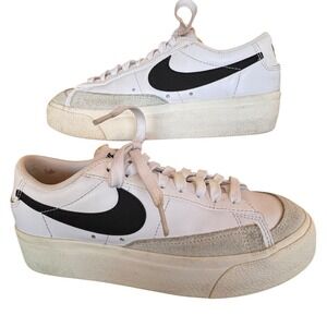 Nike Blazer Low Platform Sneakers W 7 White Black Clean Girl Classic